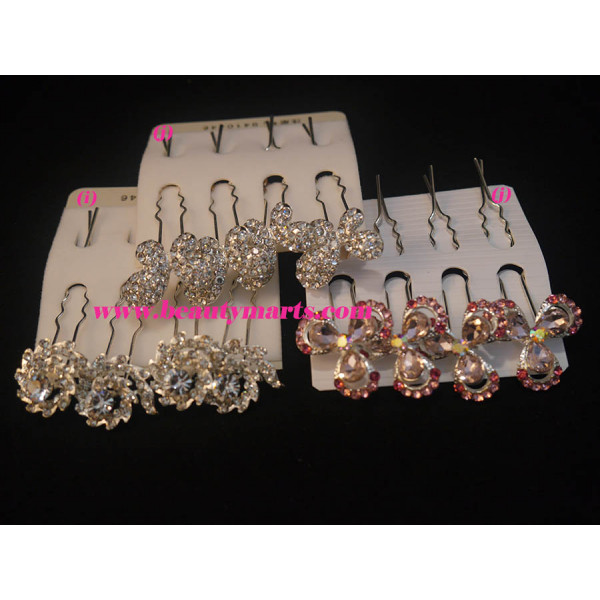 Bridal Rhinestone Mini Hair Pin (4pcs)